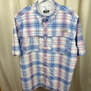 Habit Men’s Americana Short Sleeve Fishing Shirt Size X-Large     A1-16